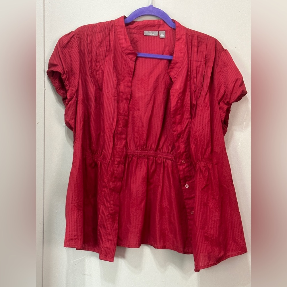 Apt. 9 Button Up Sort Sleeved Shirt Size Xl - image 3